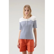 Woolrich STRIPED JERSEY T-SHIRT modrá