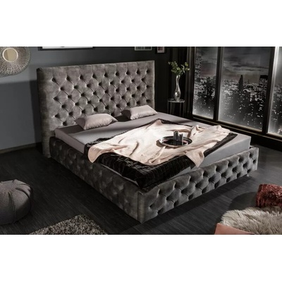 Interior DE Chesterfield Lux olivově šedá samet
