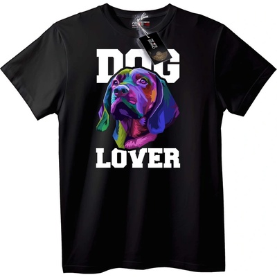 NOONEBRAND Тениска Обичам Кучета Цветна - 5XL, Black