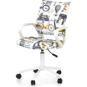Bogdan Furniture Europe Детски стол Мебели Богдан модел BM Bicycle, Хромирана кръстачка, Подлакътници, Регулируема височина, Многоцветен