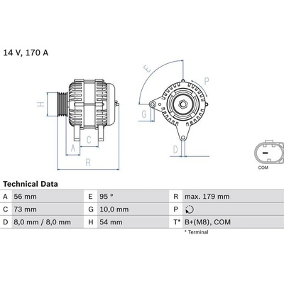 BOSCH 0 986 083 470 generátor (0986083470)