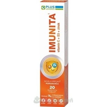 Plus Lekáreň Imunita vitamín C+D+zinok pomaranč 20 šumivých tabliet