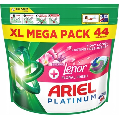 Ariel Platinum Pods+ Touch of Lenor Floral Fresh kapsule na pranie 44 PD