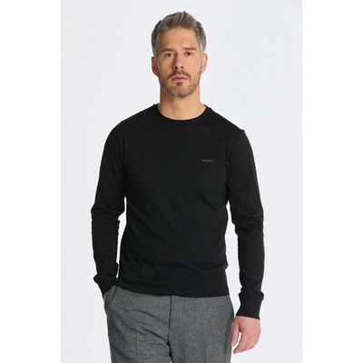 Gant tričko Slim Merc Jersey LS čierne