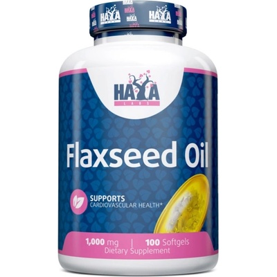 Haya Labs Flaxseed Oil, 1000 mg, 100 капсули, Haya Labs