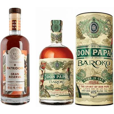 Don Papa Baroko 40% 0,7 l a Ron Patridom Gran Reserva 40% 0,7 l (set)