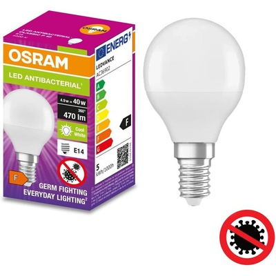 Osram Antibakteriálna LED žiarovka E14 5,5 W neutrálna biela