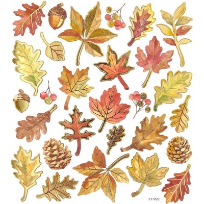 DP Craft Samolepky 14,8 × 17 cm - Listy a šišky