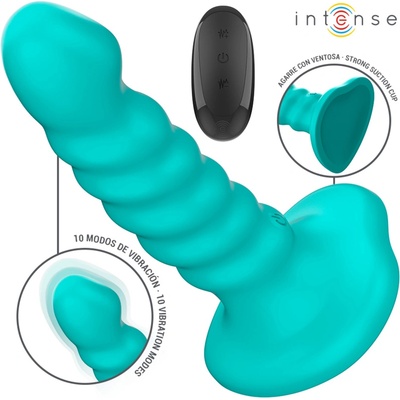 Intense Buffy Spiral Design Vibrator with Remote S Blue