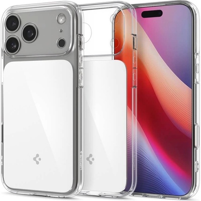 Spigen Хибриден кейс с висока степен на защита с MagSafe за iPhone 17 Pro - Spigen Ultra Hybrid T MagSafe Case (прозрачен-бял) (ACS10344)