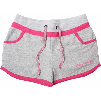 Wolf dívčí šortky T2187 světle šedý melír