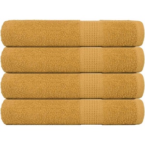 vidaXL Кърпи за сауна FROGN 4 бр. Златни 80x200 см 360 г/м2 (136816)