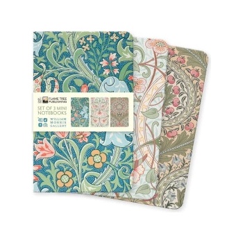 Flame Tree Publishing William Morris Gallery Set of 3 Mini Notebooks