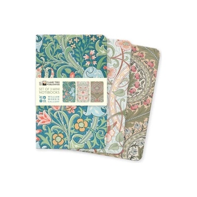 Flame Tree Publishing William Morris Gallery Set of 3 Mini Notebooks | Flame Tree Publishing