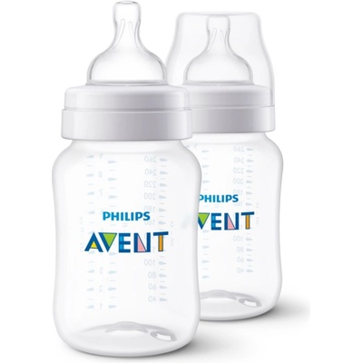 Philips Anti-colic SCY103/02 бебешко шише против колики 1 m+ 2x260ml