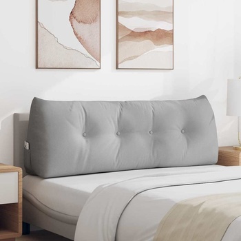 vidaXL Възглавница за гръб Облачно сиво 140 x 24 x 50 см текстил (42014512)