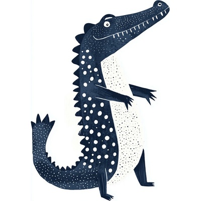 Plagát, Obraz - Polka Dot Crocodile, Mathieu, 30 × 40 cm