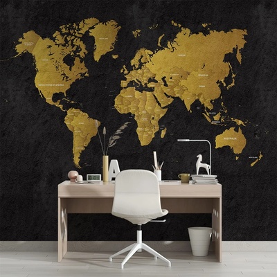 Art Gift Decor Фототапет - Златна карта на света