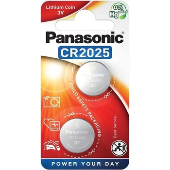 Panasonic Батерии литиеви Panasonic CR-2025 EP/2B, CR2025, 3V, 2бр (CR-2025 EP/2B)