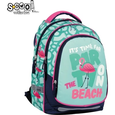 S-Cool АНАТОМИЧНА РАНИЦА scool ОЛЕКОТЕНА, Време е за парти на плажа