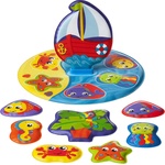 Playgro Пъзел за баня Playgro - Платноходка (PG.0528)
