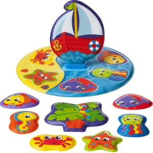 Playgro Пъзел за баня Playgro - Платноходка (PG.0528)