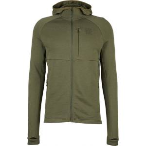 Stoic Мъжко вълнено яке Stoic MerinoFleece240 StorforsSt. Zip Hoody Merino hoodie - Olive Green - размер 3XL (005-6555-0516)