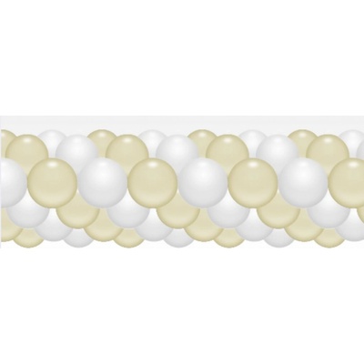 Balonky.cz Balónková girlanda vanilkovo bílá 3 m