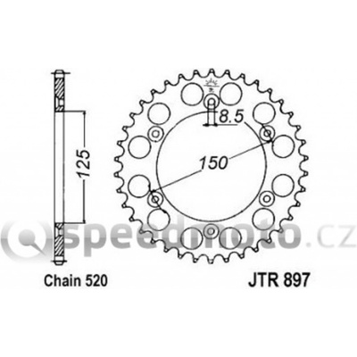 JT Sprockets JTA 897-48 – Zboží Mobilmania