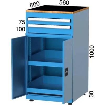 KOCEL ШКАФ С 2 ЧЕКМЕДЖЕТА И 2 ПЛЪЗГАЩИ РАФТА kocel - 5110 (5110)