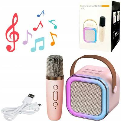 Karaoke reproduktor s mikrofonem pro děti světelné a zvukové efekty Dárek
