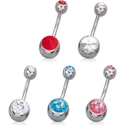 Marre piercing banánek chirurgická ocel s kamínky JBL32S