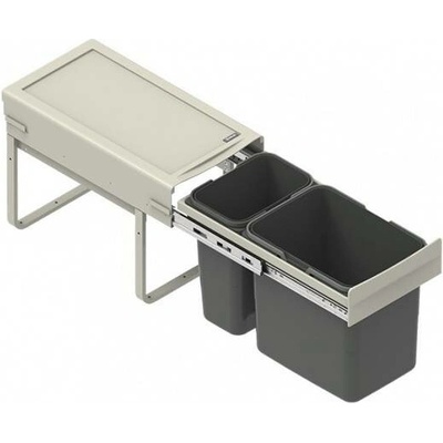 Rejs Koš odpadkový JC603 30N 1 x 7 l + 1 x 15 l v330 mm plnovýsuv soft šedý