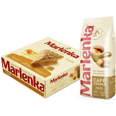 Marlenka Duopack Café crema 500 g a Medový dort s vlašskými ořechy 0,8 kg