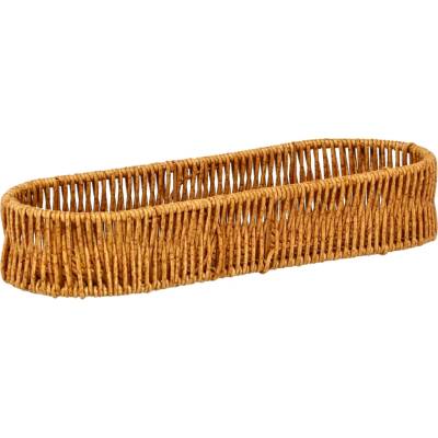 Oválny plastový košík na pečivo a príbory 31 × 11,5 × 5,5 cm