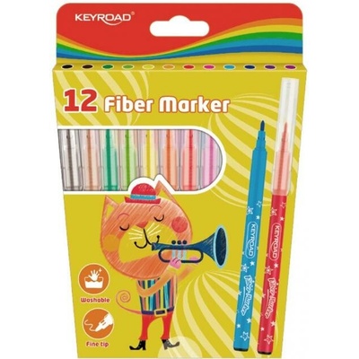 Keyroad Fiber Marker 12 ks mix farieb KR971587
