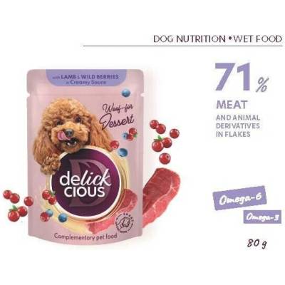 Delickious Vločky s jehněčím a lesními plody ve smetanové omáčce 80 g