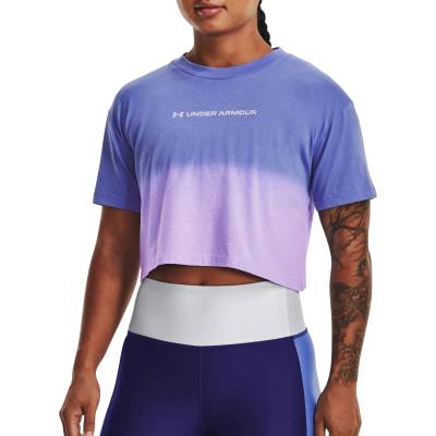 Under Armour Тениска Under Armour Under Armour UA DIP DYE CROP Син Velikost XL