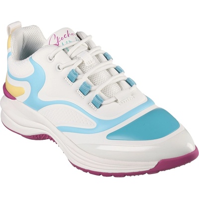 Skechers Дамски маратонки Skechers Glossed Hot Melt Embossed Neoprene Low-Top Trainers Womens - White/Multi