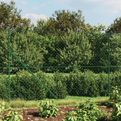 vidaXL Drátěné pletivo s přírubami zelené 1,6 x 25 m