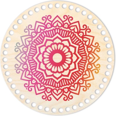 Woody Crafts Dno, víko, kruh 20 cm, Mandala 04