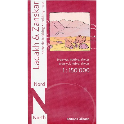 mapa Ladakh, Zanskar nord 1:150 t.