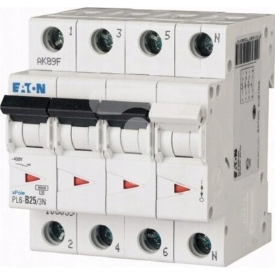 Eaton 3P+ND 25A 6kA AC PL6-D25/3N 165039
