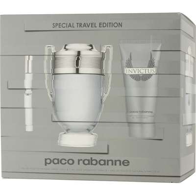 Paco Rabanne Invictus EDT 100 ml + EDT 10 ml + sprchový gél 100 ml darčeková sada