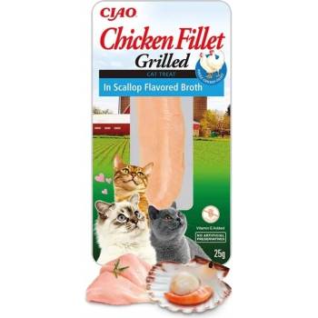 INABA Cat Grilled Chicken Fillet vo vývare z hrebenatky 25 g