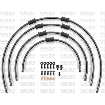 STANDARD Hadica prednej brzdy sada Venhill POWERHOSEPLUS BMW-11005FB-BK (4 hadice v sade) čiernej hadice, čierne koncovky