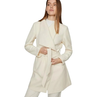 VILA Палто Vila Cooley Collar Belt coat - Beige (Birch)