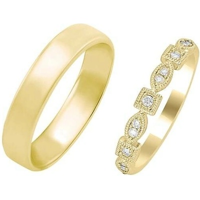Eppi Vintage prsten s lab-grown diamanty a komfortní pánský prsten Hadya RW44437