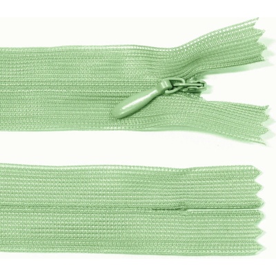 Spirálový zip no.3 skrytý nerozepínací 22cm - více barev color: 745 světle zelená