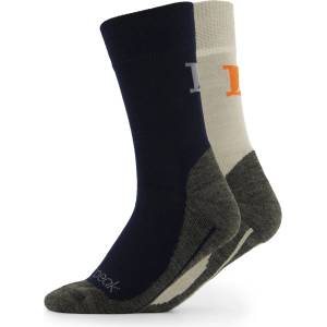 Heber Peak Детски спортни чорапи Heber Peak Kid's EvergreenHe. Hiking Crew Socks 2-Pack Walking socks - Dark Blue / Grey - размер 31-34 (EU) (201-6877-0212)